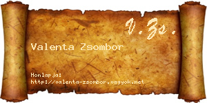 Valenta Zsombor névjegykártya